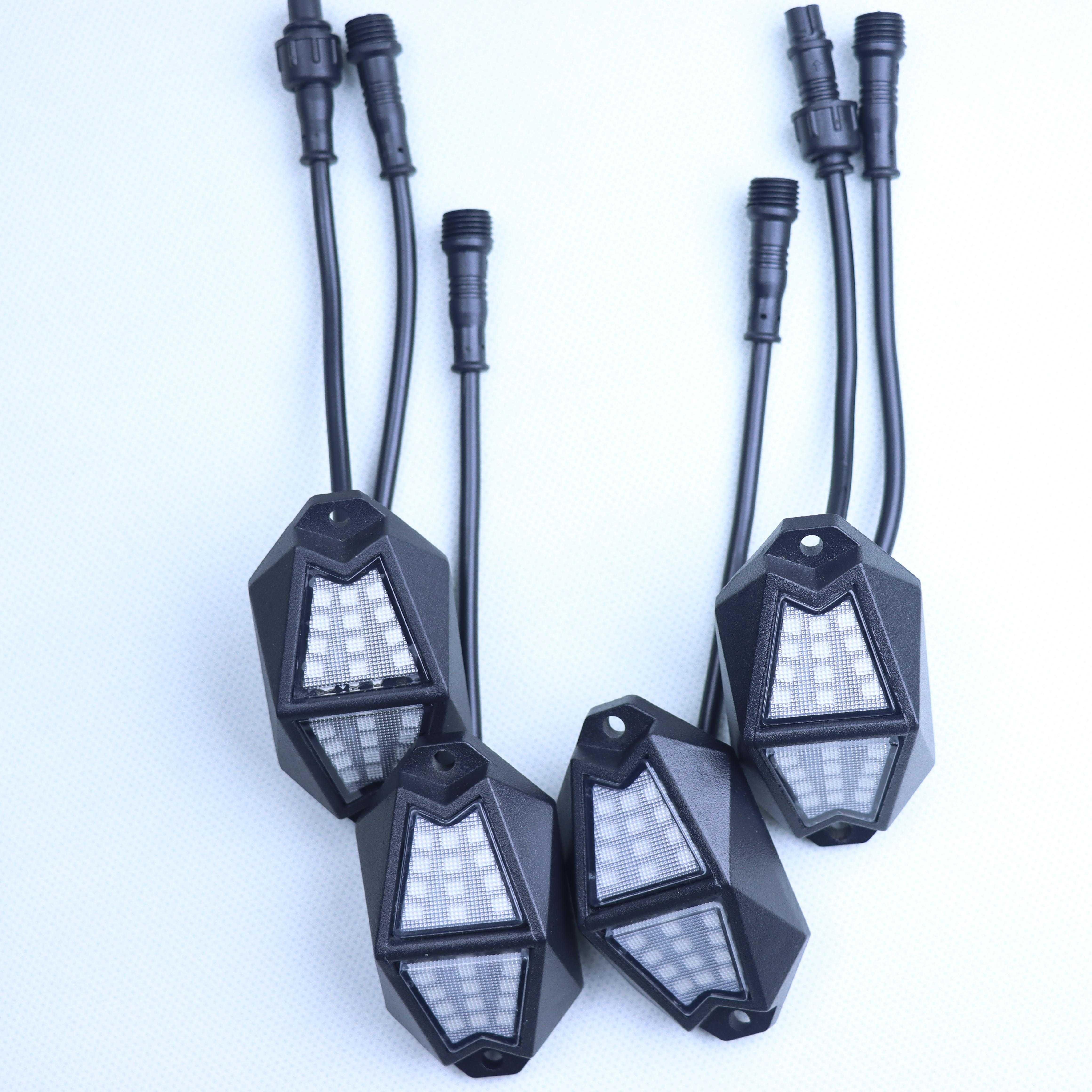 Hot Selling Off Road Atv/Utv Lighting Rock Lights 4 Pods 6 Pods Rgb Led Rock Lights
