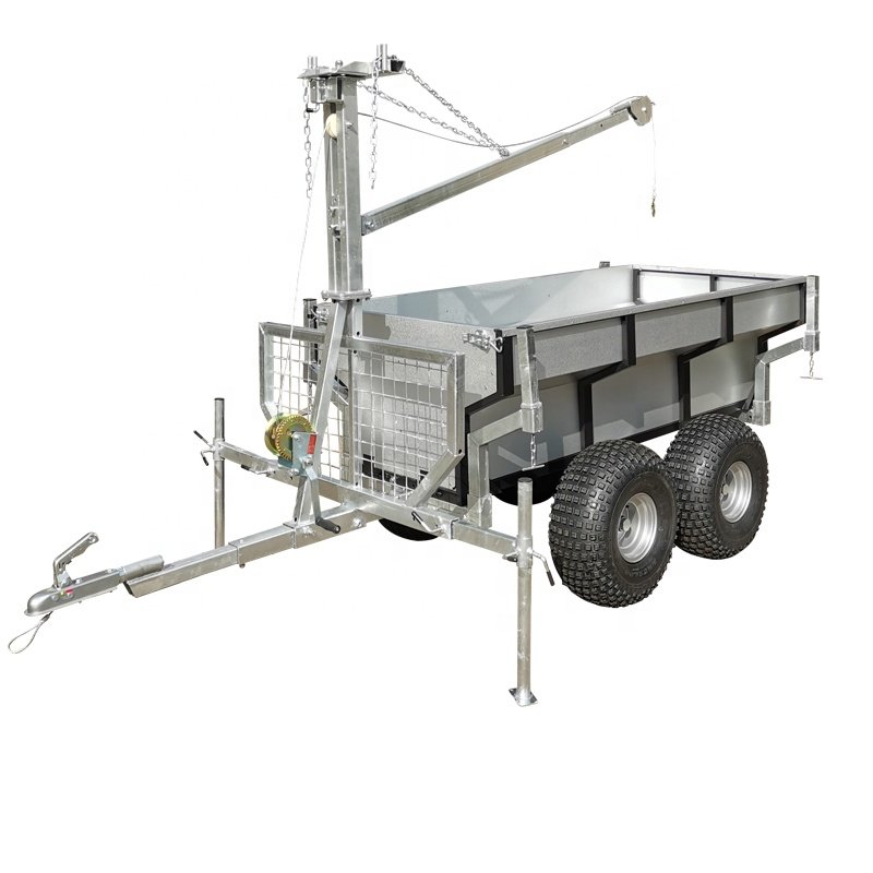 ATV Timber Wood Trailer With Crane