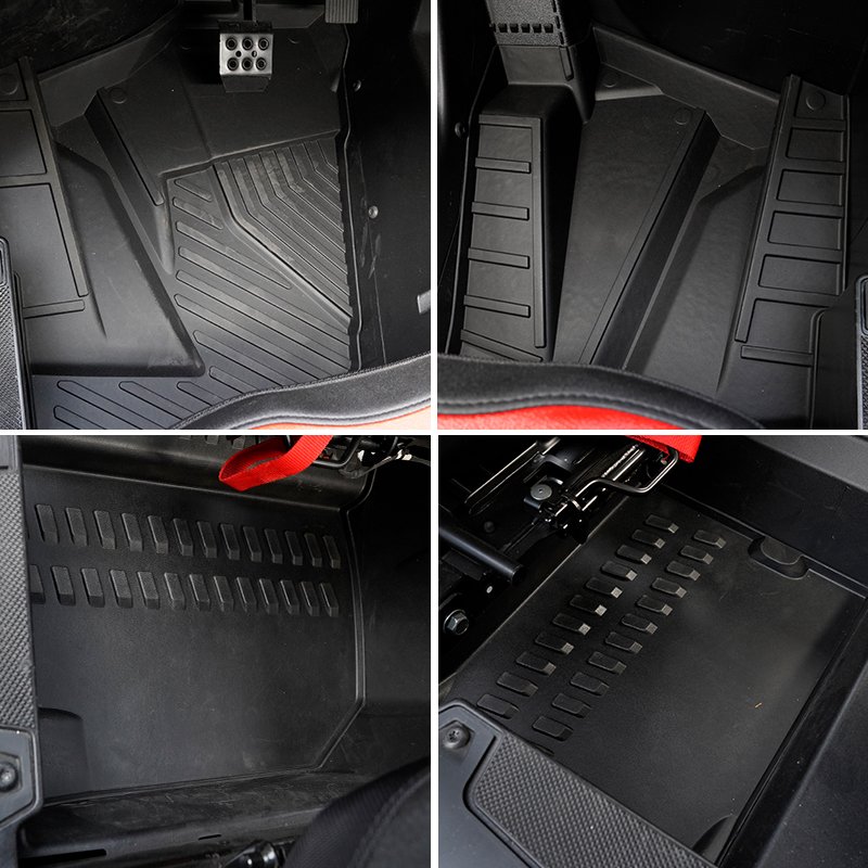 Yongjin ATV/UTV Parts & Accessories Front and Rear Row TPE Floor Liners Floor Mats for Polaris RZR XP 4 1000 2024year