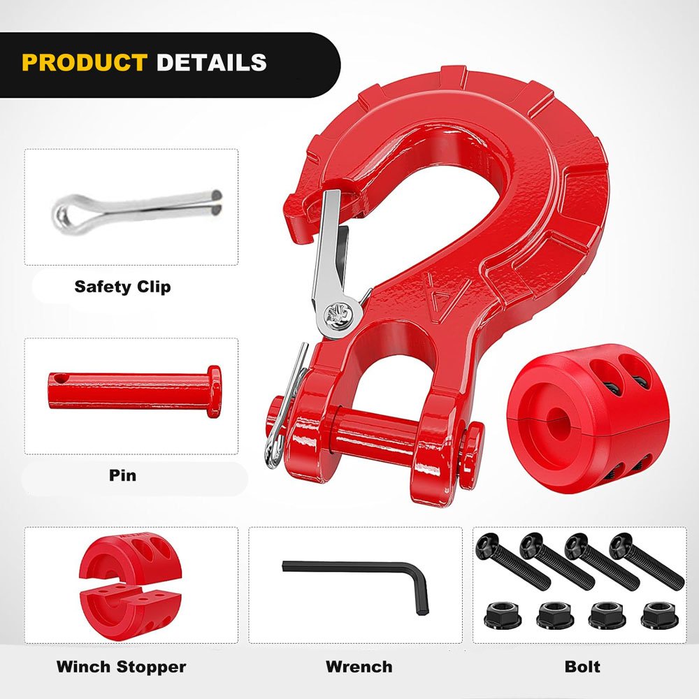 Oem Off Road Atv Utv Forged Auto Accessories Trailer Tow Hook Winch Stopper Protect Cable Hook Stopper Car Accessories for Jeep