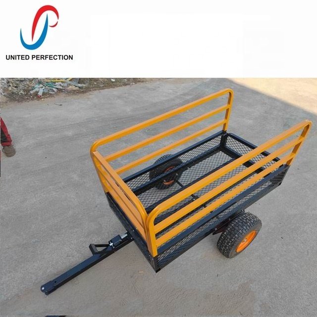 Best Price Heavy-Duty ATV Towed Trailer Small UTV Trailer With Heavy Loading Capacity Low MOQ Steel Mesh Dump Cart