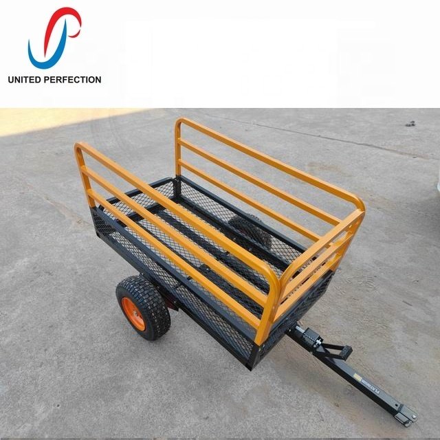 Best Price Heavy-Duty ATV Towed Trailer Small UTV Trailer With Heavy Loading Capacity Low MOQ Steel Mesh Dump Cart