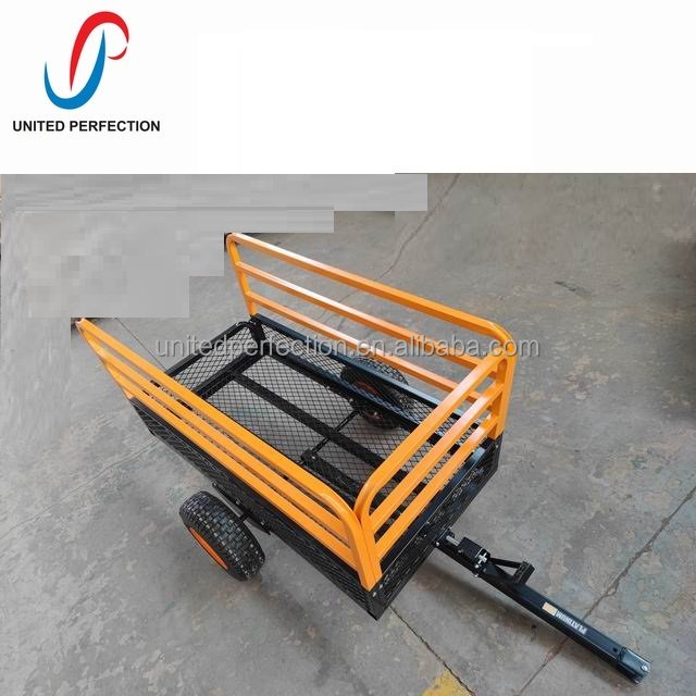 Best Price Heavy-Duty ATV Towed Trailer Small UTV Trailer With Heavy Loading Capacity Low MOQ Steel Mesh Dump Cart