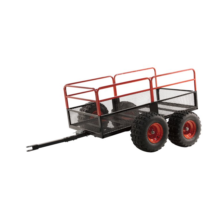 Small Atv Tow Behind Trailer Telescopic Climbing Trailer Agricultural With Foldable Sides Cage Trailer