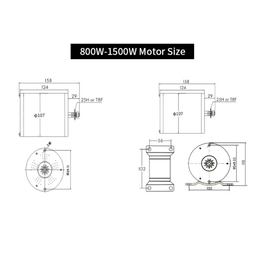 BM1109 800W 1000W 1200W 1500W 1600W 2000W 3000W 36V 48V 60V 72V Brushless DC Motor for Go-karts ATVs BLDC MOTOR