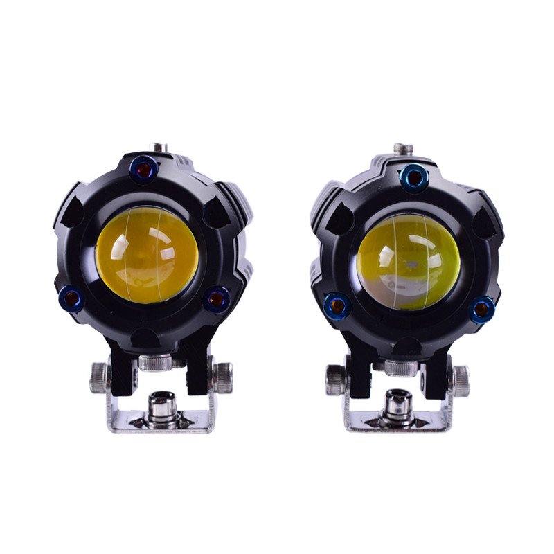 100% Waterproof M3 Pro Dual Color Bi Lens Led Headlight Fog Driving Auxiliary Light for Motorcycle ATV Truck Car Bike