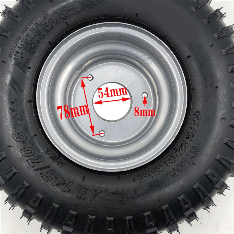 6 Inch ATV Wheel 145/70-6 All Terrain Vehicle Tyre Fit for 50cc 70cc 110cc Small ATV Quad Front or Rear Wheels