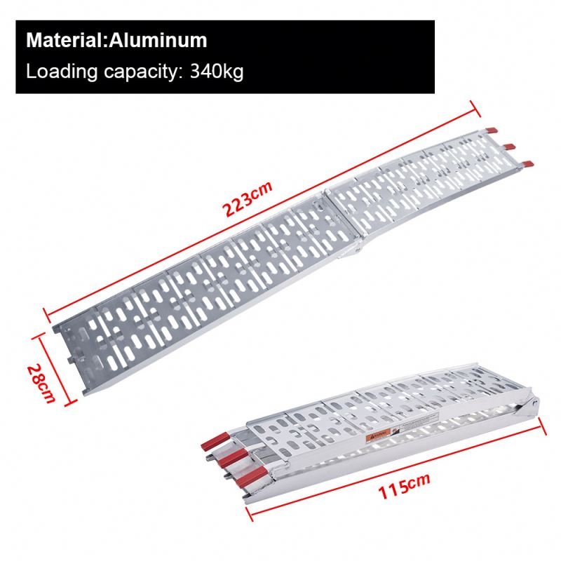 Can Be Customized Use Iron Lr001 Motorcycle Ramp Car Trailer Atv Vehicle Loading Ramp Folding Steel