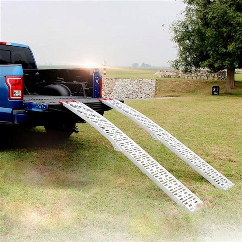 Can Be Customized Use Iron Lr001 Motorcycle Ramp Car Trailer Atv Vehicle Loading Ramp Folding Steel
