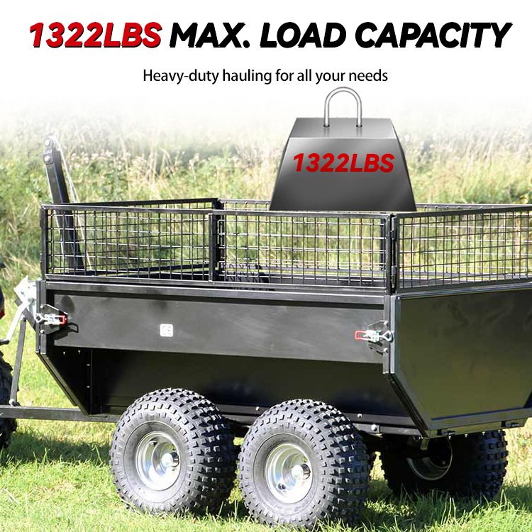 RCM Farm Transport Truck Tow-Behind Atv Wagon Outdoor Garden Trailer Motorcycle Atv Dump Trailers
