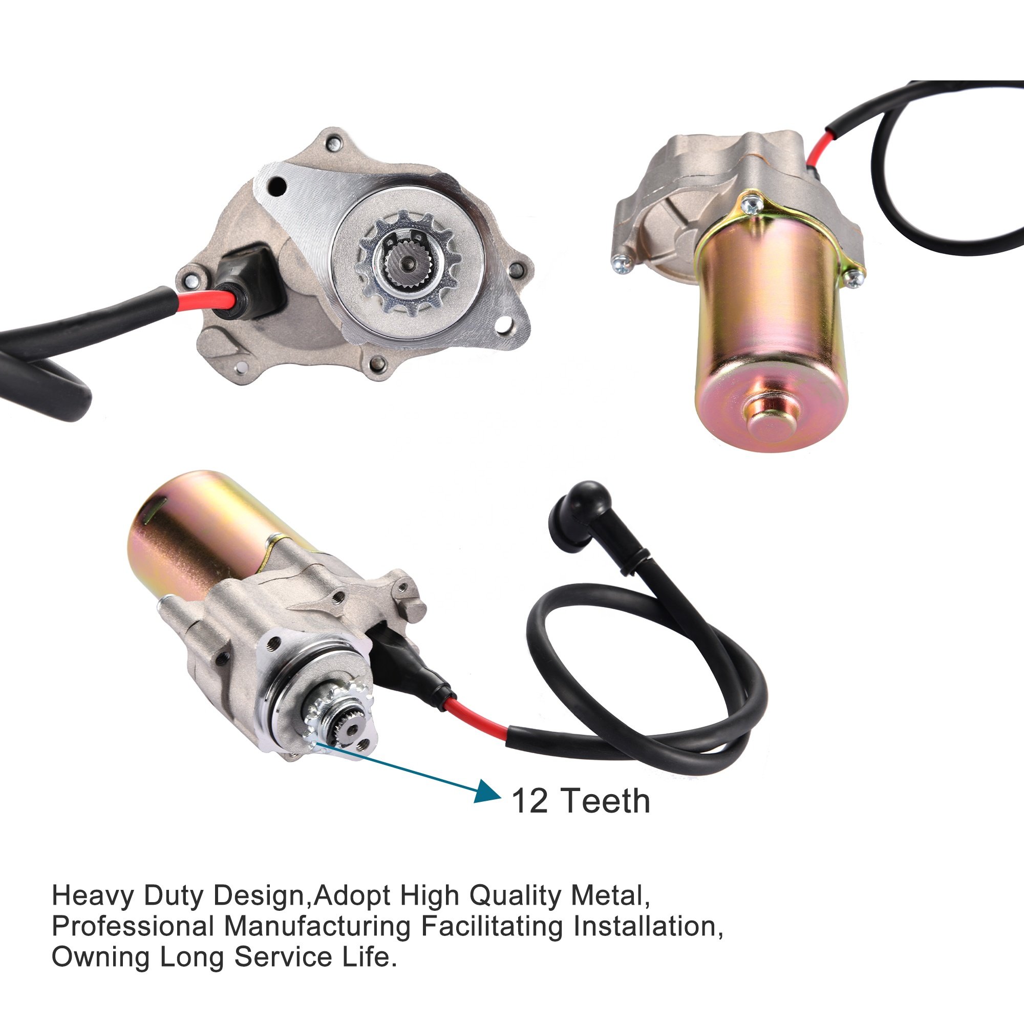 GOOFIT Motorcycle Electric Starter Motor Chinese Down-mounted Engine for 50cc 70cc 90cc 110cc I St01 ATV Dirt Bikes Go Kar