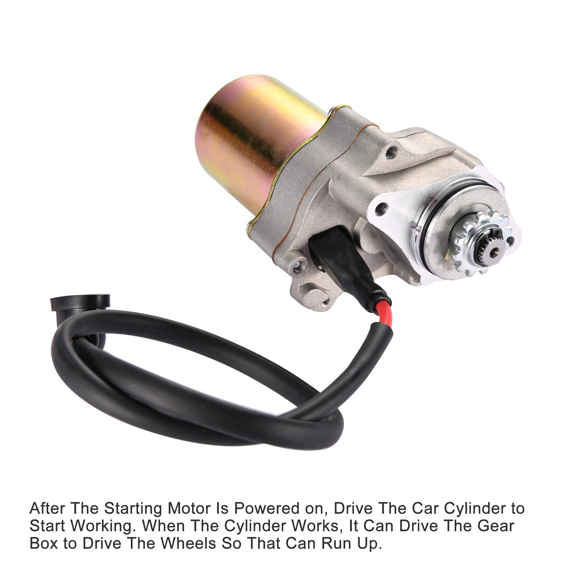 GOOFIT Motorcycle Electric Starter Motor Chinese Down-mounted Engine for 50cc 70cc 90cc 110cc I St01 ATV Dirt Bikes Go Kar
