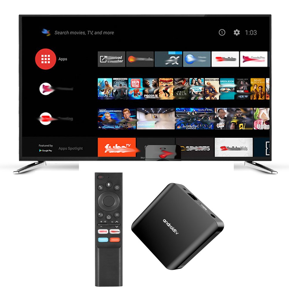 2025 New Product TV98 ATV Tv Box Android 14 ATV Allwinner H313 with BT Voice Remote 8G 128G Best Tv Box
