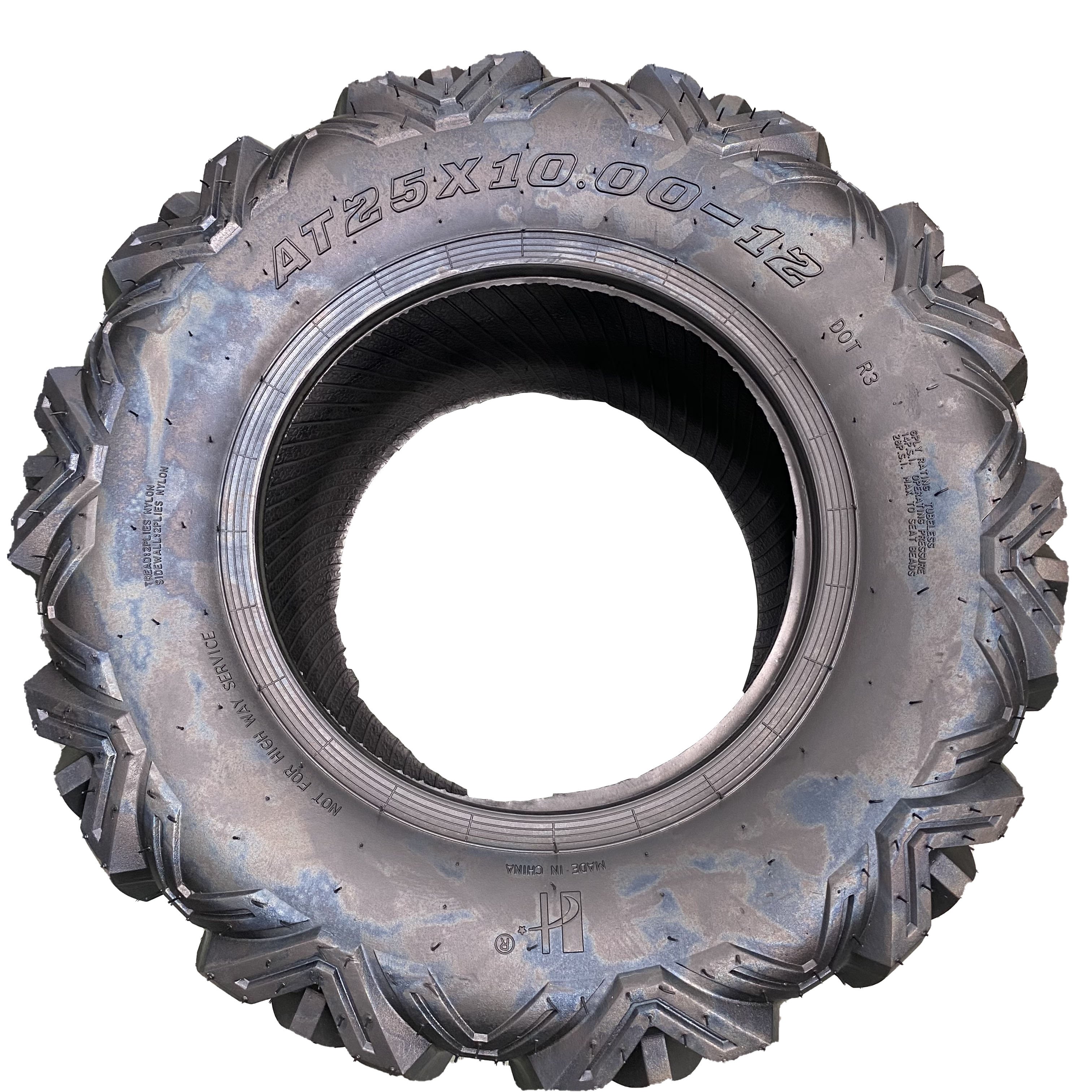 High Quality Tubeless Atv Tire Tyre Golf Cart Wheel 25x10-12 Rubber Atv Utv Wheel Tyre For Sale