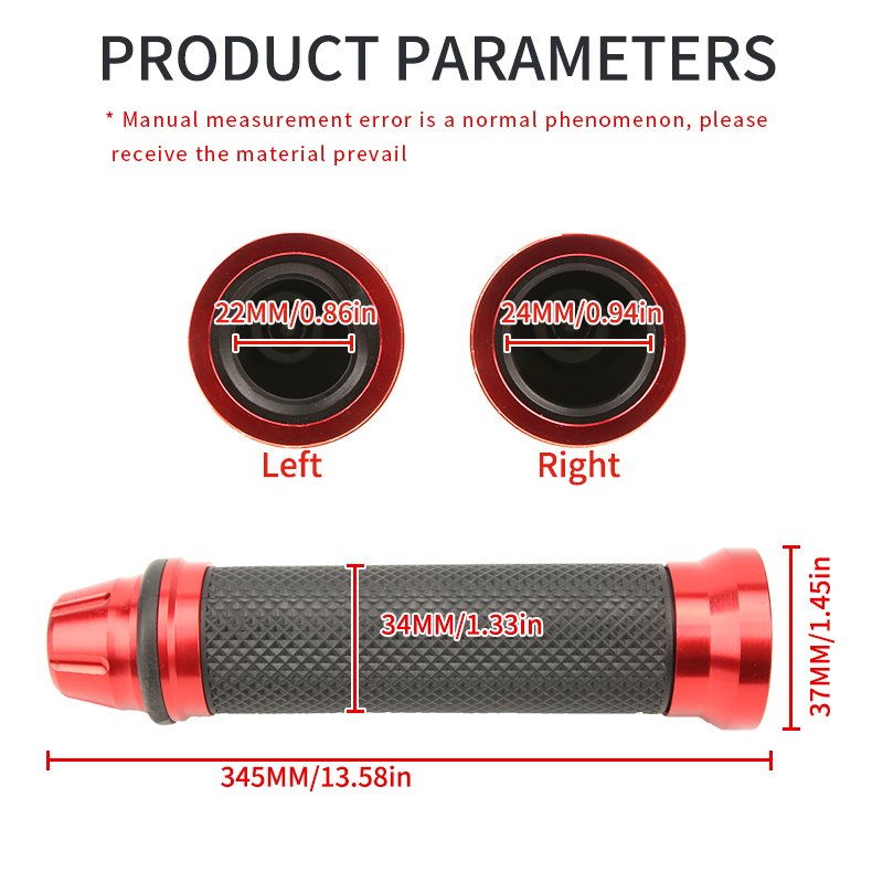Wholesale 1Pairs Anti-Slip Universal 7/8" 22mm Handle Bar Aluminum Grips ATV Vintage Motorcycle Handle Grip