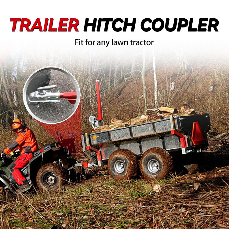 Heavy Duty Steel ATV Dump Trailer Utility Yard Trailers With Removable Sides for Riding Lawn Mower ATV Trailer