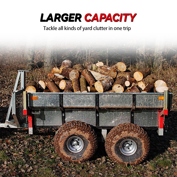 Heavy Duty Steel ATV Dump Trailer Utility Yard Trailers With Removable Sides for Riding Lawn Mower ATV Trailer