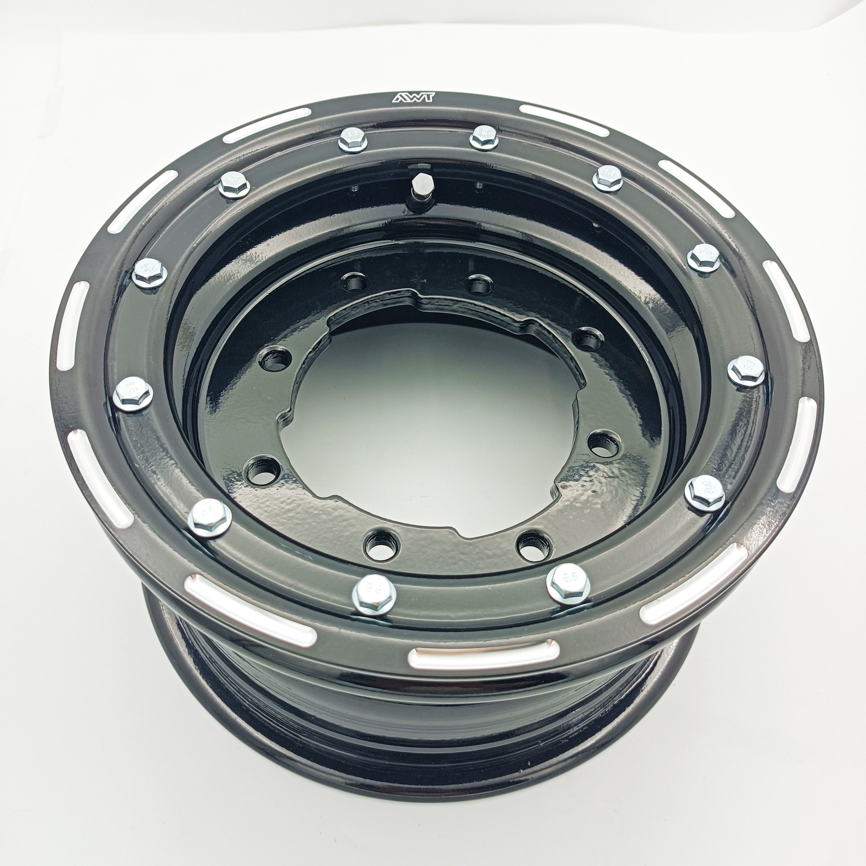 ATV UTV Parts Raptor 700 Banshee 350 YFZ450 450r LTZ400 10X5 Aluminum Racing Beadlock Rims Wheel With Milled Black Ring