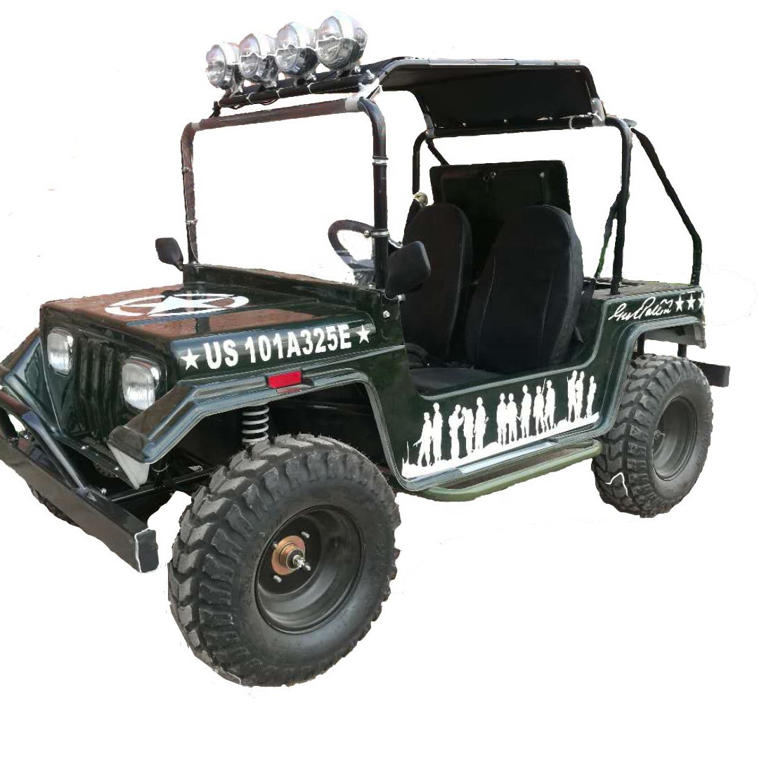 Gasoline Quad ATV 125cc Mini Buggy 2 Seat Golf Cart Adult Mini Jeep