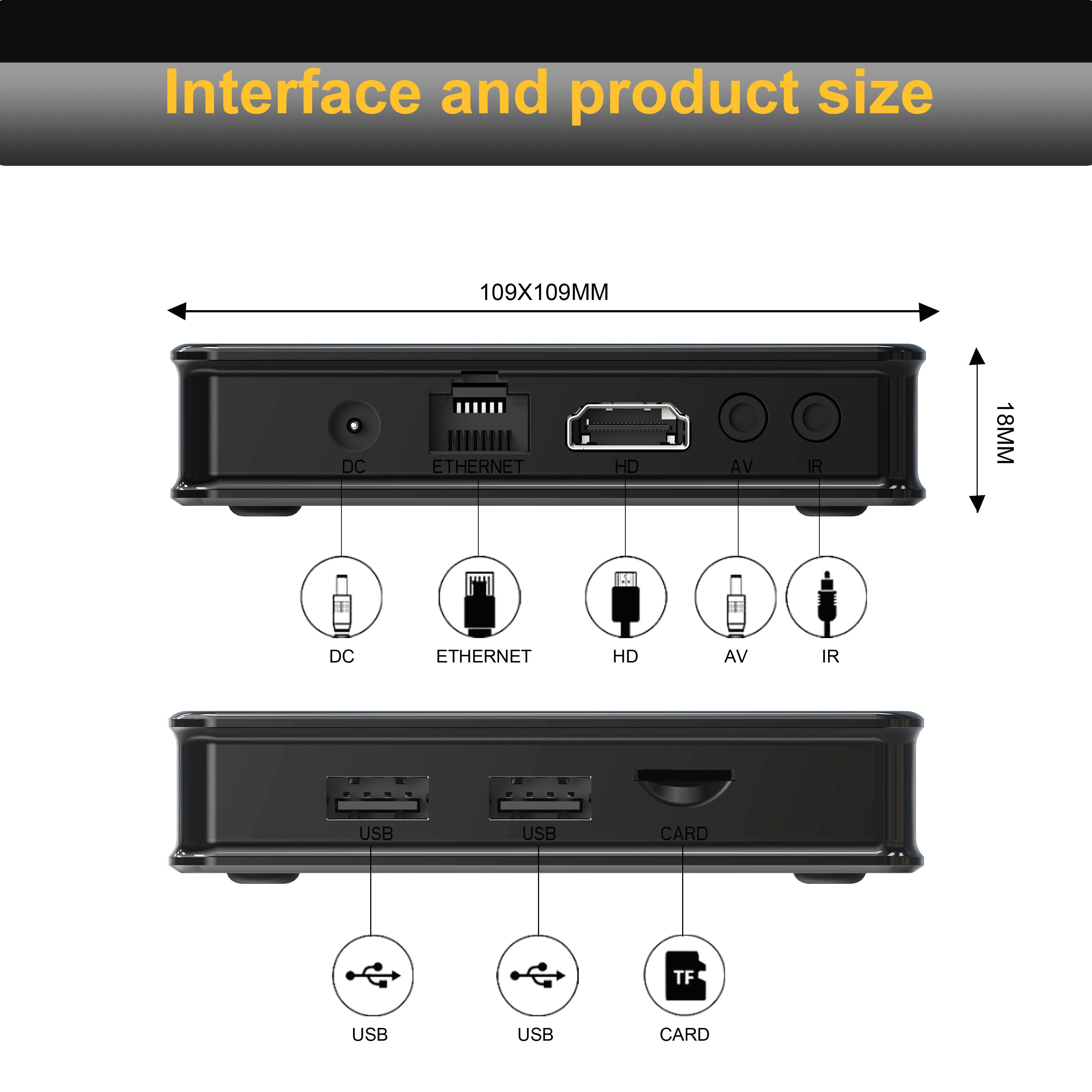 X5 TV BOX H313 Quad Core Android 10 8GB/16GB ROM Dual 2.4G/5GHz WIFI BT Voice Remote ATV Features Supports 4K Resolution
