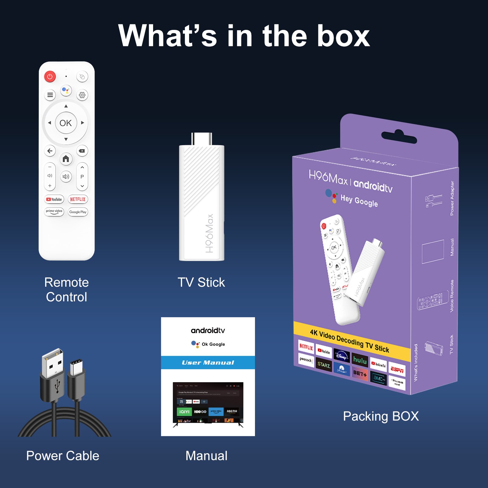 Original H96 Max H313 TV Stick Dual WiFi 6 2GB RAM 16GB ROM 4K Streaming ATV Android 14 TV Stick