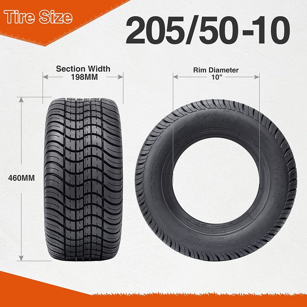 Golf cart wheels and tires WANDA GOLF-CAR P823 205/50-10 4pr flat tires lawn mowers ATV and UTV Tires