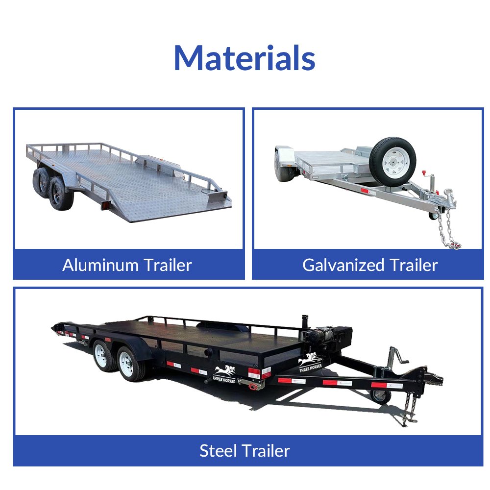 Aluminium and Steel Semi-Trailer for Pickup Cars ATV Hauler and Car Trailers up to 750kg Truck Trailers