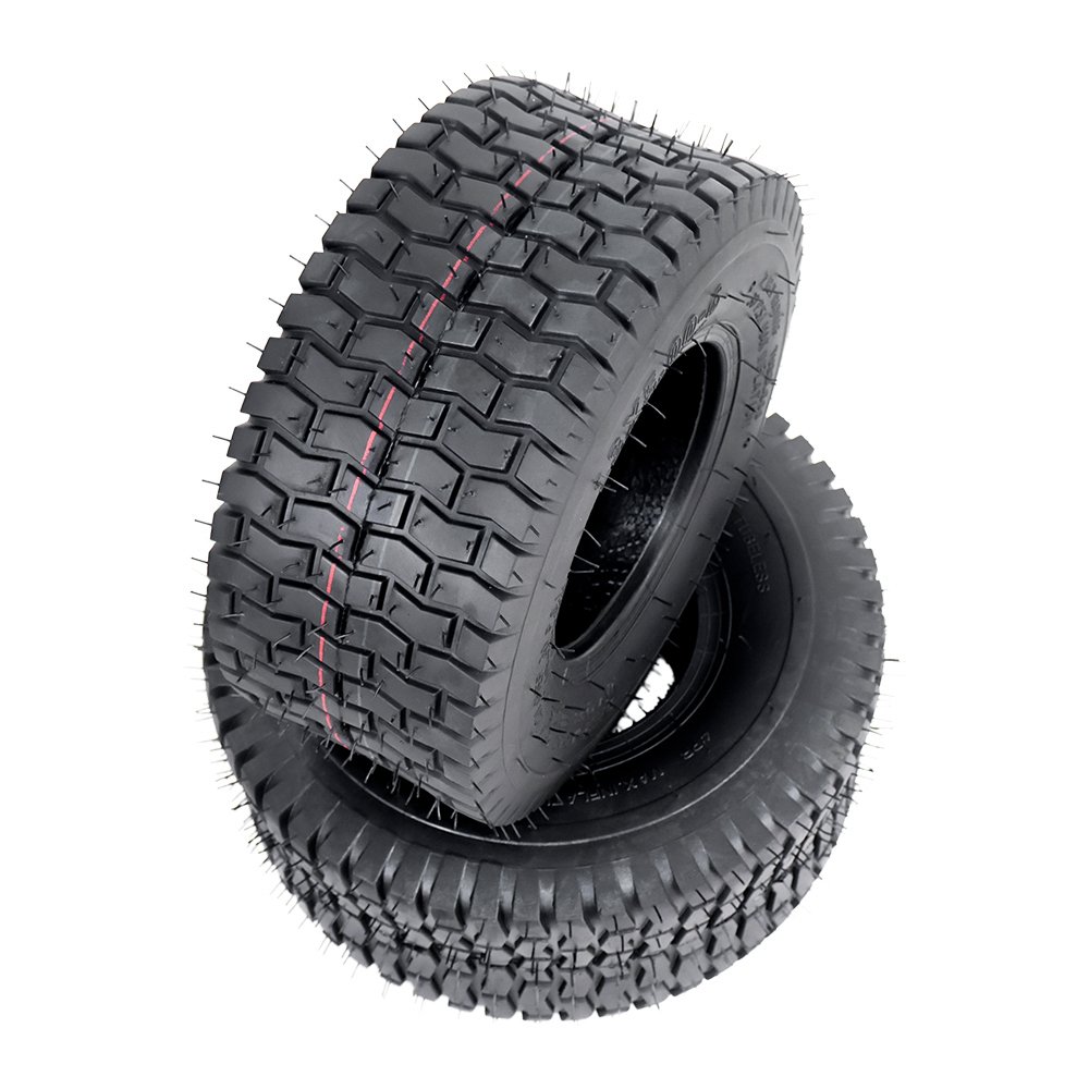13x5.00-6 Lawn Mower Tires (4 Ply Tubeless), Tubeless Turf Tires for Riding Lawnmowers, Golf Carts, and ATV