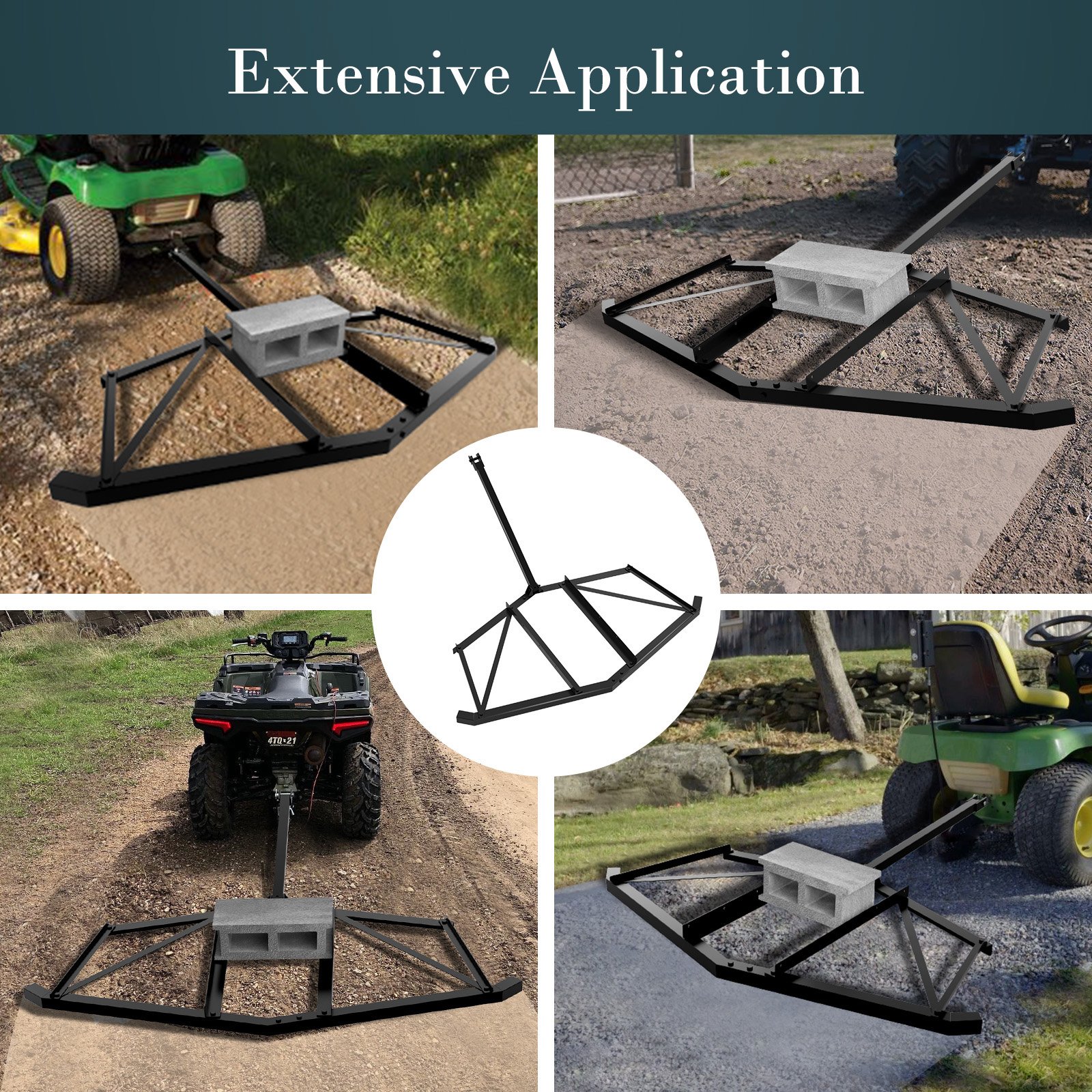 Durable Lawn Tractor Cultivator Attachment Atv Rake Tractor Attachments and Implements
