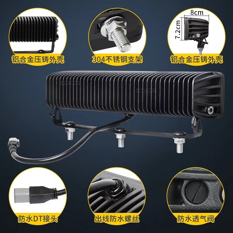 5" 9" 13inch LED Work Driving Light With Wide Flood Beam Spotlight IP68 R112 LED Light Bar for Cars Offroad Pickup ATV