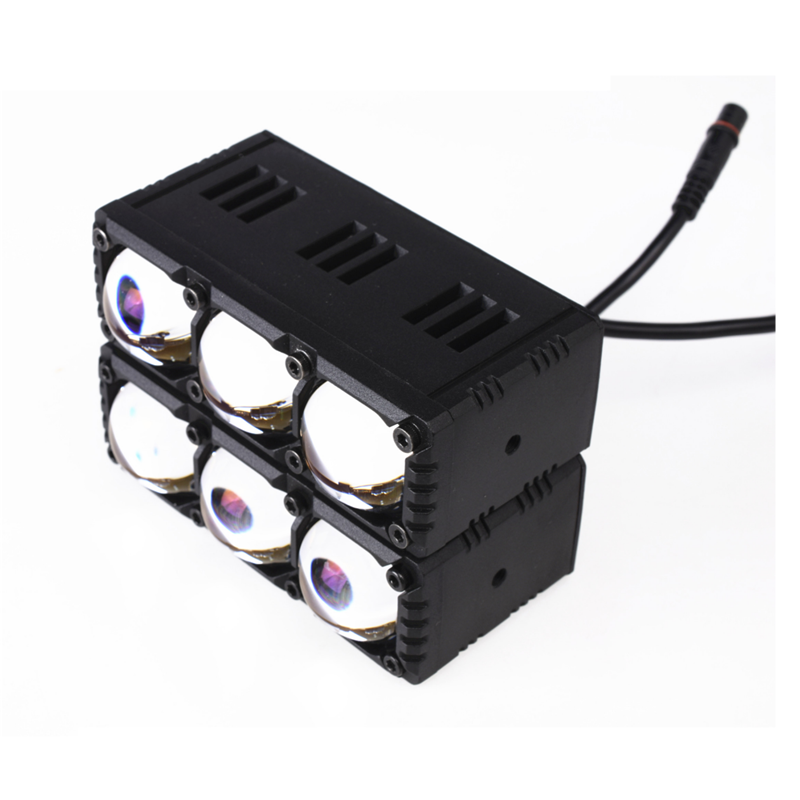 SENLO 3Lens Motorcycle LED Spotlight Headlight Daytime Running Lights Mini Laser Light Work Light for Car ATV