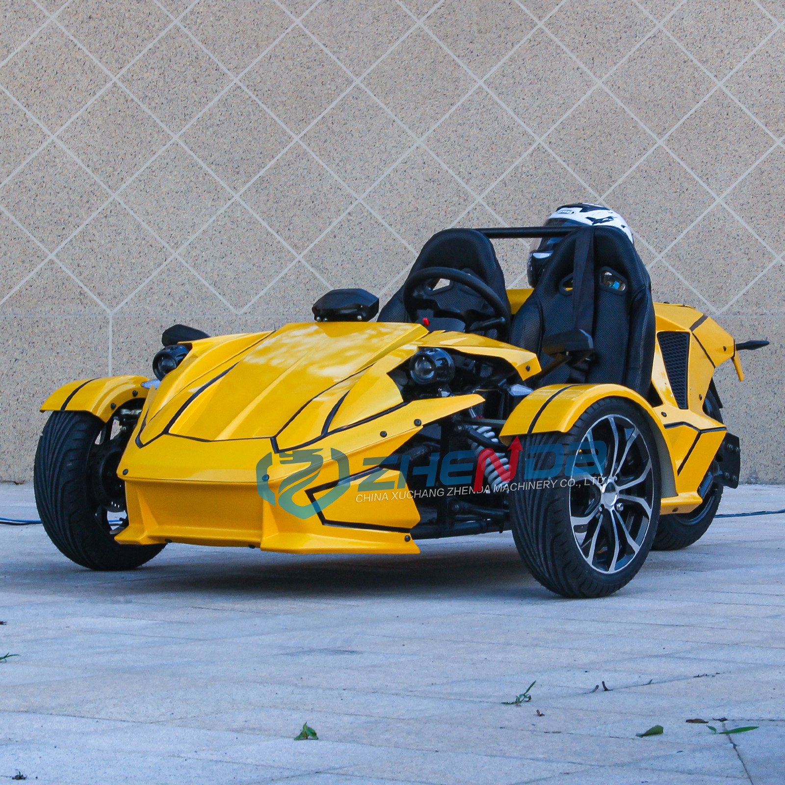 High Quality Yellow Inverted Tricycle Multifunctional New Electric & Gasoline Sports Car Customizable Special Transportation