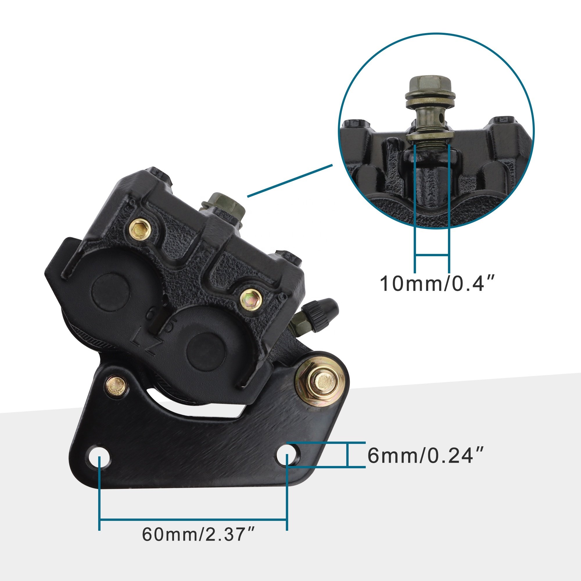GOOFIT Motorcycle Spare Parts Brake Caliper Lower Pump Hydraulic Caliper Pump for 150cc 250cc ATV Go Kart Scooter Dirt Bike