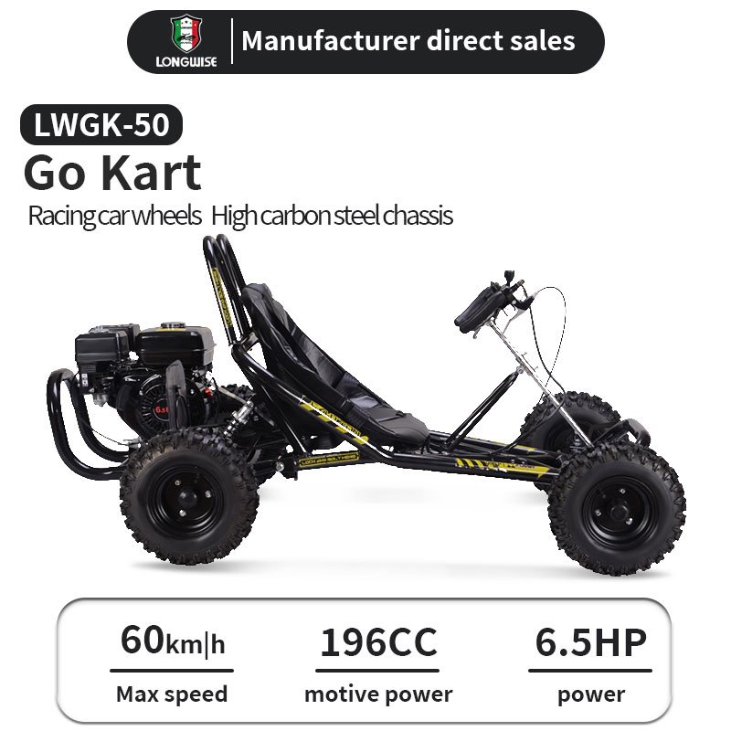 Perfect For Grassland Adventures And Light Recreation Durable 196CC Adult Go Kart