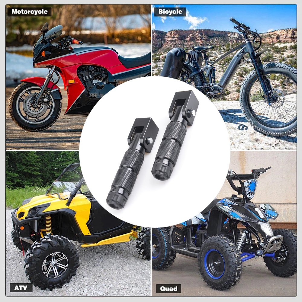 Motorcycle CNC Aluminum Motor Bike Universal Folding Footrests Foot Pegs Premium Rear Foot ATV Folding Support Rod