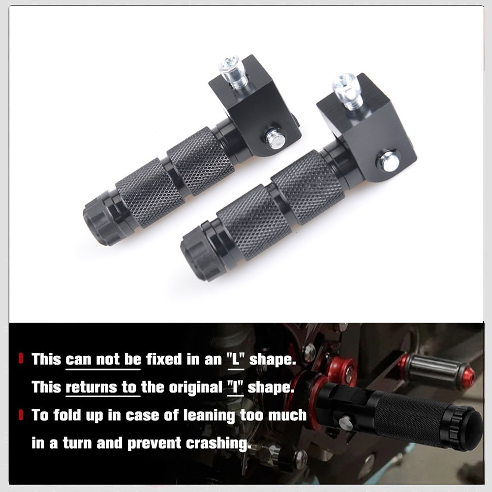 Motorcycle CNC Aluminum Motor Bike Universal Folding Footrests Foot Pegs Premium Rear Foot ATV Folding Support Rod