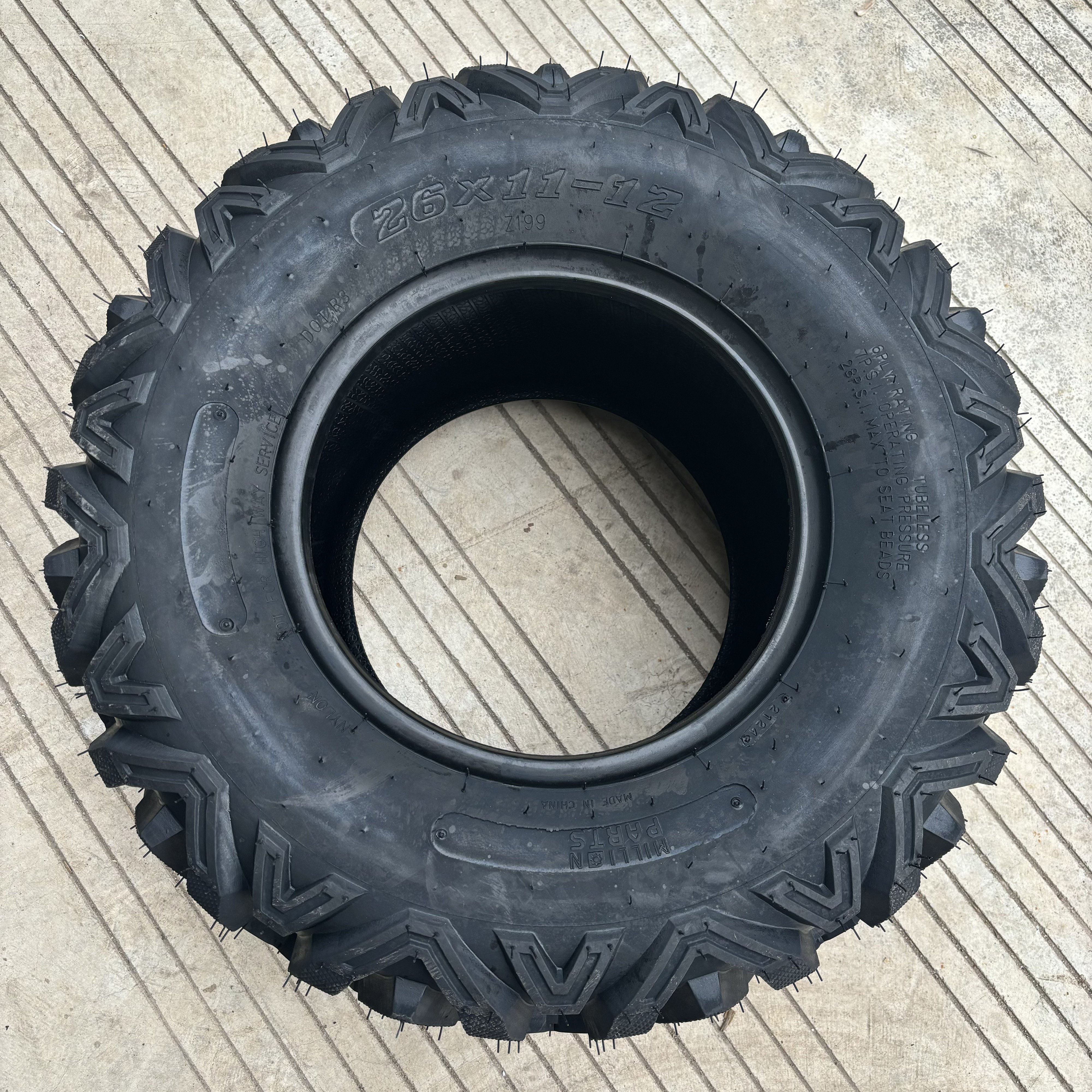 High Quality 26x11-12 Rear Tubeless Tire Factory Hot Selling Bias Design UTV Tyre for Agricultural Motorcycle ATV Tires 26*11-12