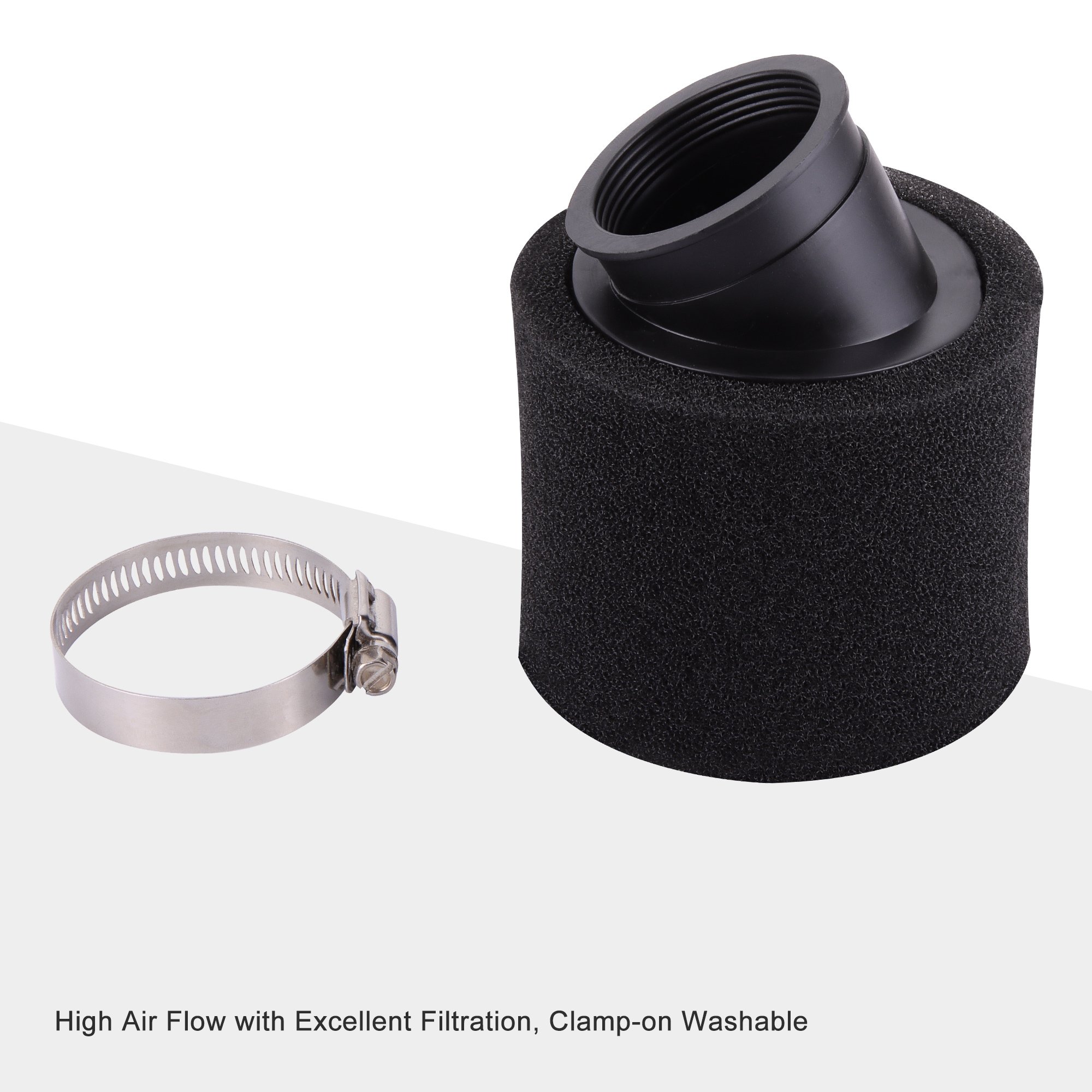 GOOFIT 48mm Air Filter Racing Replacement for GY6 50cc Motorcycle Scooter Bike Dirt Pit ATV Black