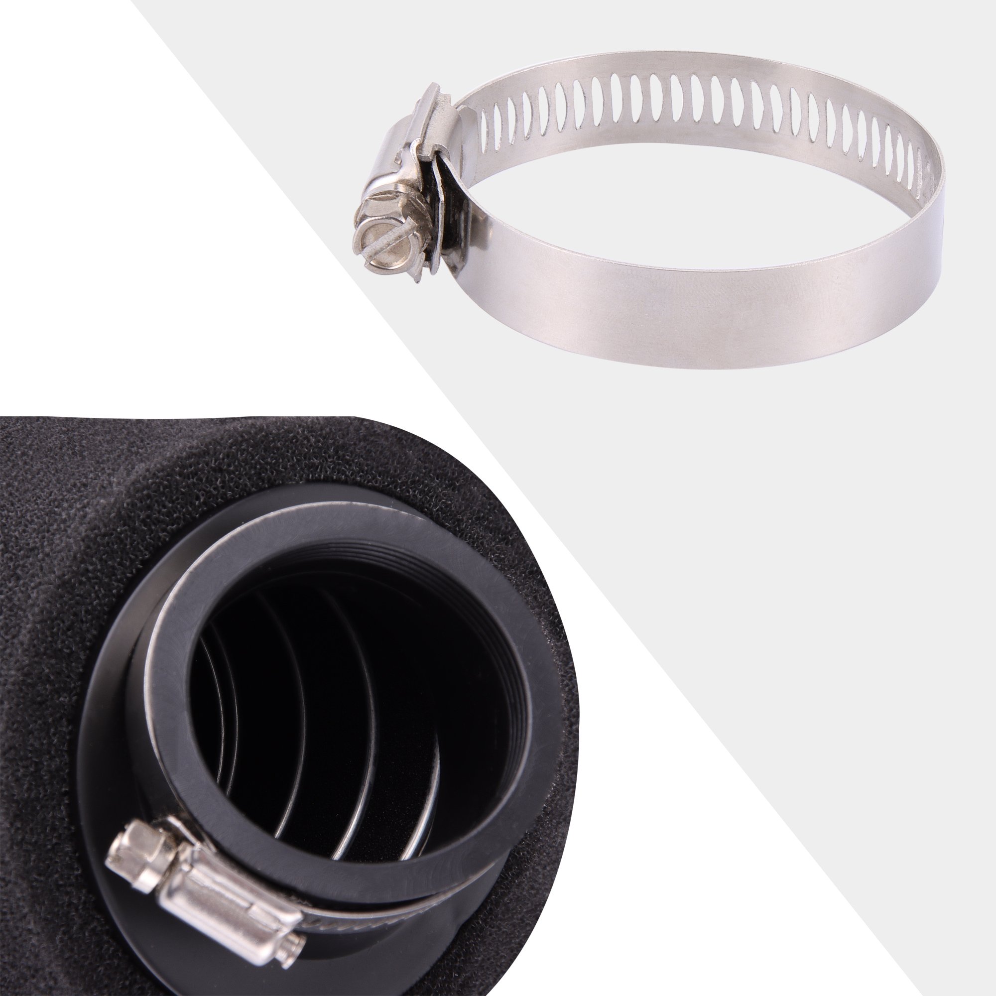 GOOFIT 48mm Air Filter Racing Replacement for GY6 50cc Motorcycle Scooter Bike Dirt Pit ATV Black