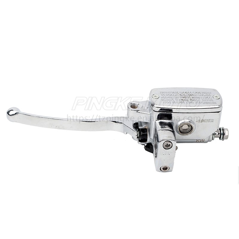 Universal Chrome 1" 25mm Motorcycle Left and Right Brake Clutch Master Cylinder Lever for Honda ATV UTV Parts 10mm Mirror Thread