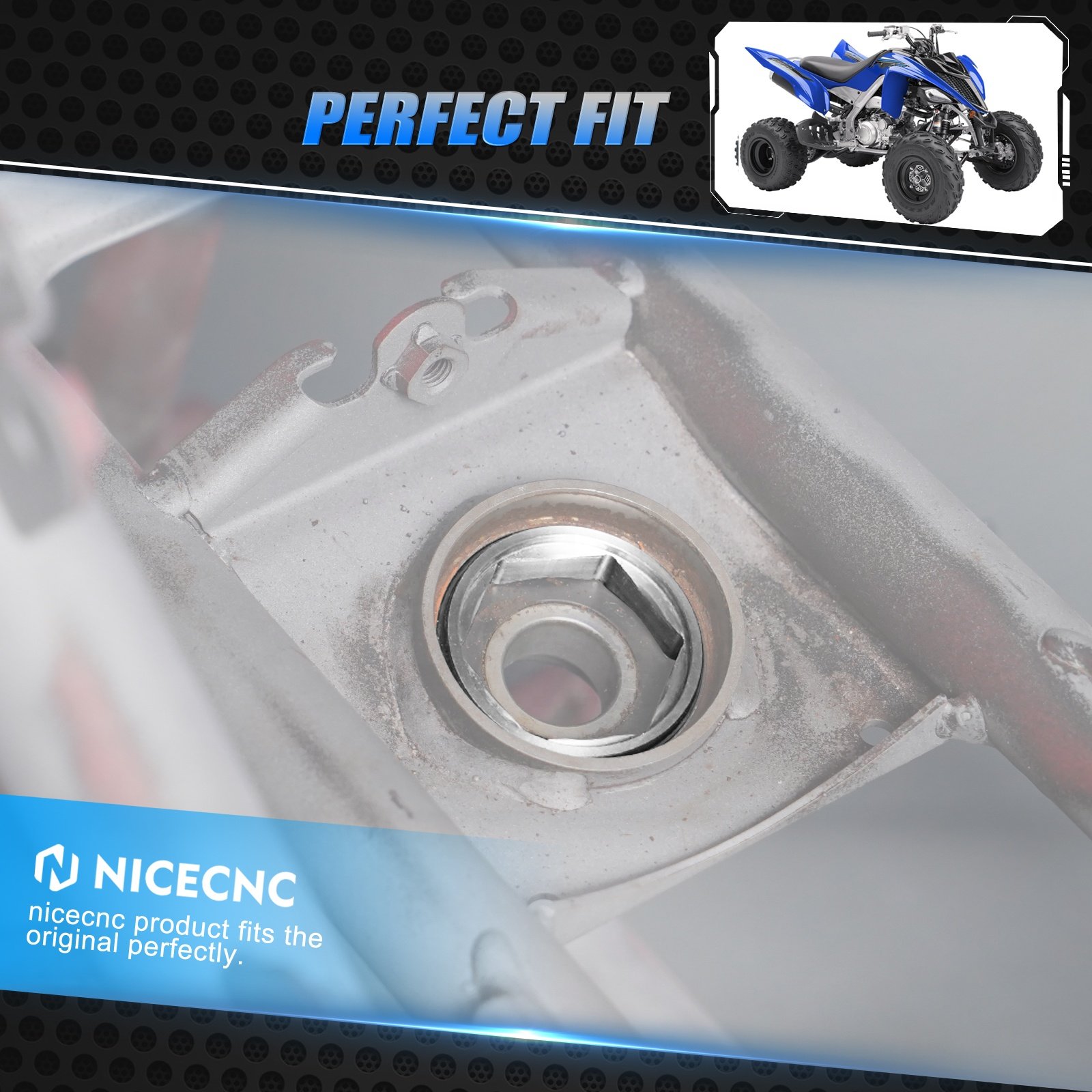 NiceCNC ATV Steering Stem Bearing Holder Nut for YAMAHA Raptor 660R Raptor700/700R Banshee350 YFZ450 450R Accessories