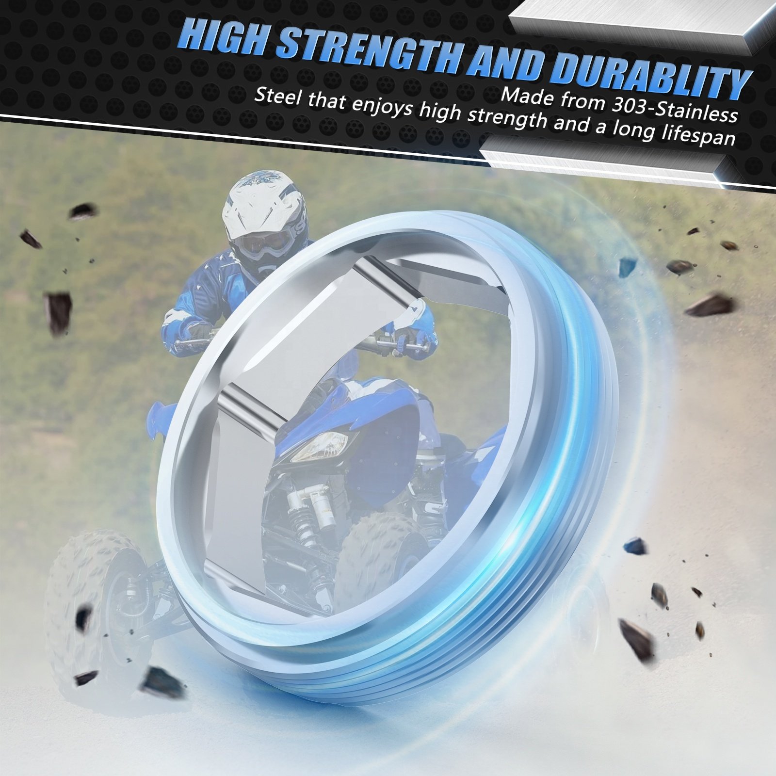 NiceCNC ATV Steering Stem Bearing Holder Nut for YAMAHA Raptor 660R Raptor700/700R Banshee350 YFZ450 450R Accessories