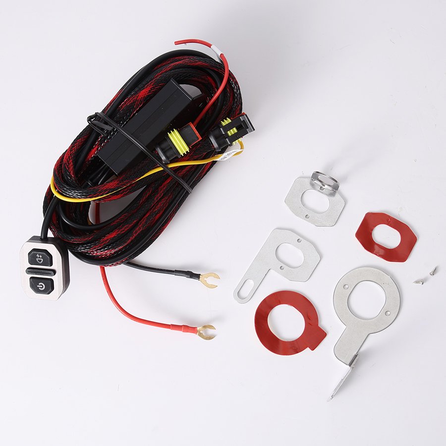 High Quality 2m 20A 240W Motorcycle ATV Light Strobe Wire Harness Switch
