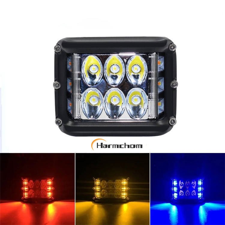 Newest 4 Inch ATV UTA Off Road Dual Sider Strobe Blinker Driving Fog Lamp External Auxiliary Spotlights LED Work Light