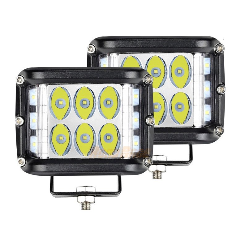 Newest 4 Inch ATV UTA Off Road Dual Sider Strobe Blinker Driving Fog Lamp External Auxiliary Spotlights LED Work Light