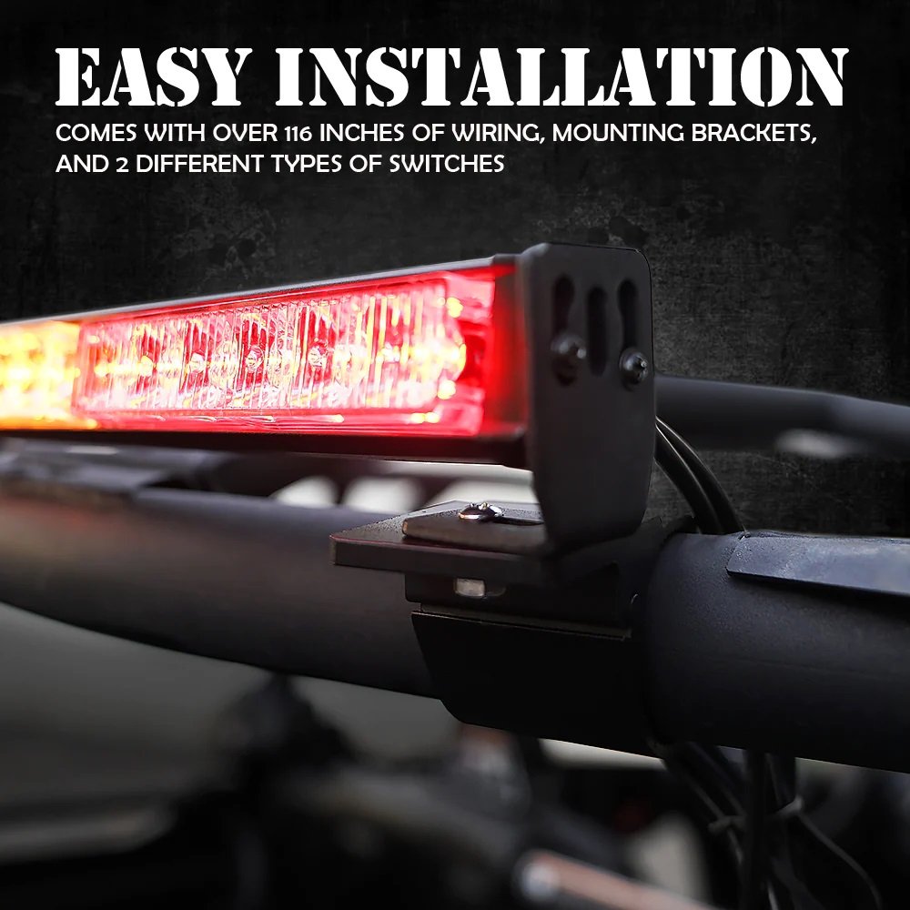 N2- UTV G4 Series Chase Light Bar 30" Rear LED Strobe Light Bar for ATV/ UTV/Polaris/ Truck 4x4/ Off-Road - RYWYR