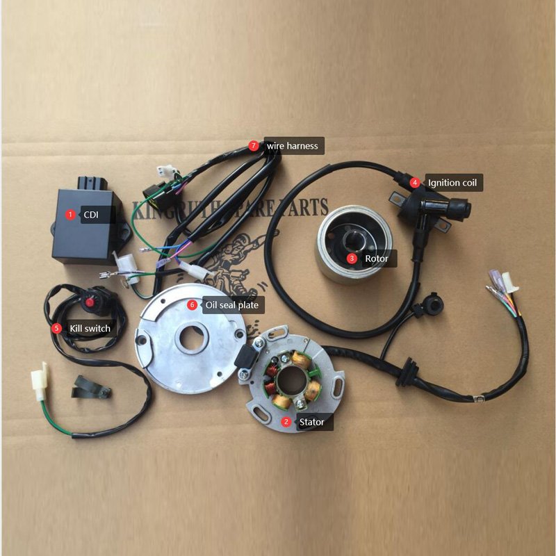 Motorcycle Magnet Motor Stator Coil Kits Fit for Lifan 125cc 150cc Engine High-Speed Stator Coil Pit Bike Scooter ATV