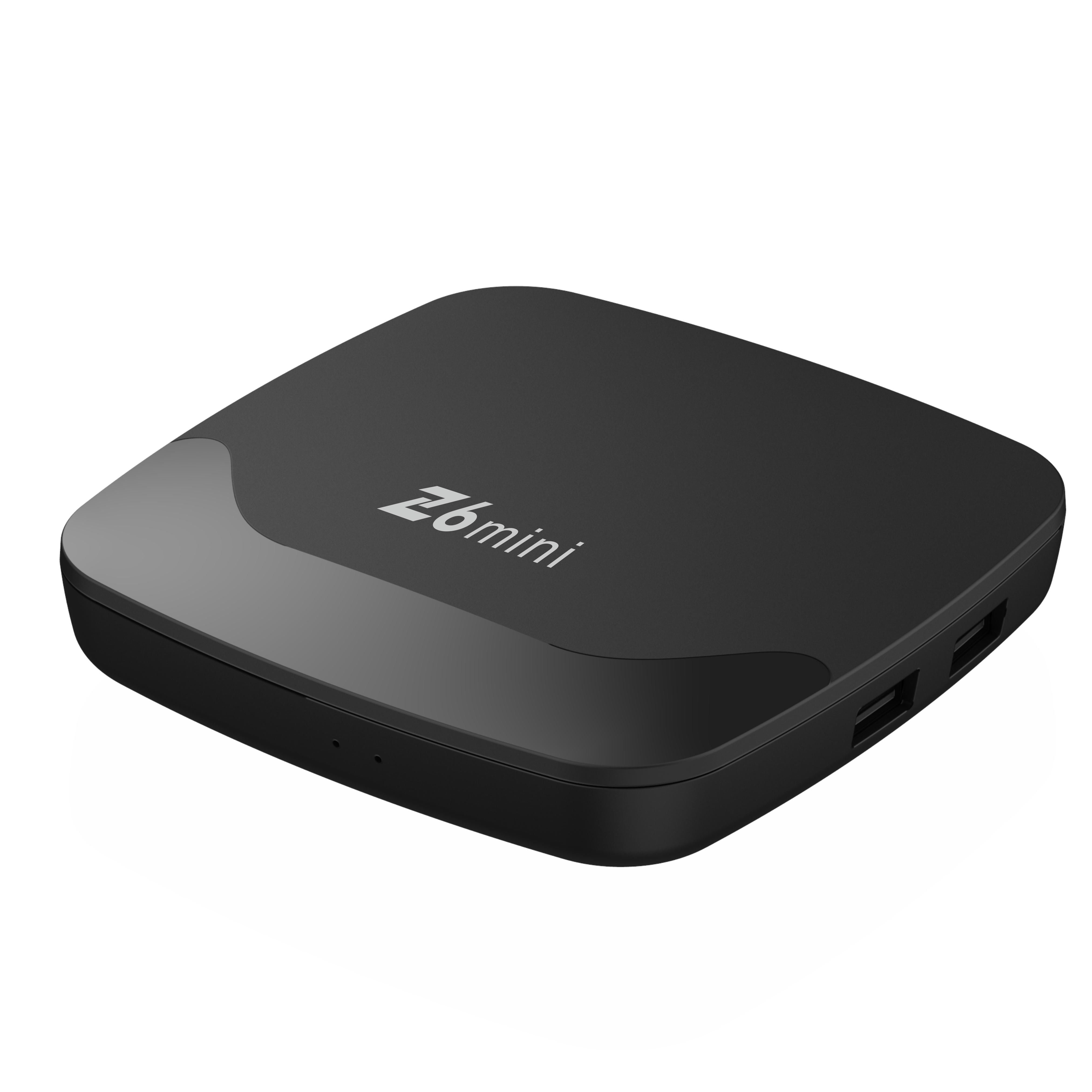 Cheapest IATv Tv Box Z6mini Android 13 ATV Quad Core Amlogic S905 4K Smart Tv Box Z6 Mini with BT Voice Remote