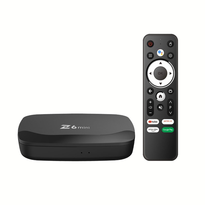 Cheapest IATv Tv Box Z6mini Android 13 ATV Quad Core Amlogic S905 4K Smart Tv Box Z6 Mini with BT Voice Remote