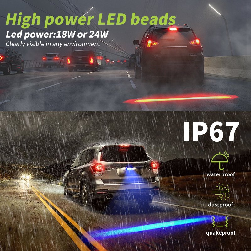 Tail Lamp Auto Moto Parking Vehicle Fog Signal Lamps Car Caution Strip Brake 4 *4 Atv Suv Anti Collision Led Driving Lights